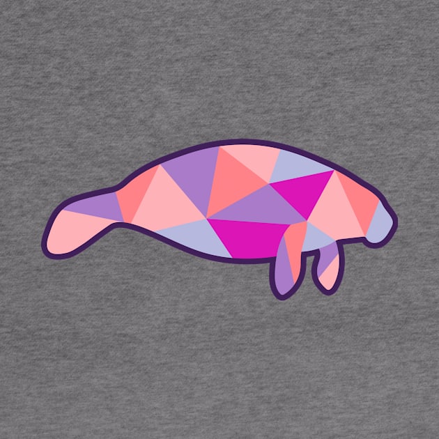 Geometric Manatee Pink (Full Front) by natelledrawsstuff